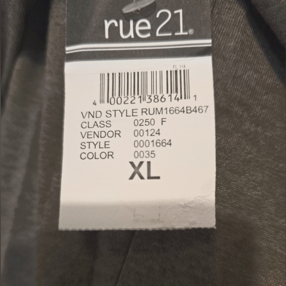 Mens XL NWT Long Length Gray Shirt Rue21 - Picture 4 of 8